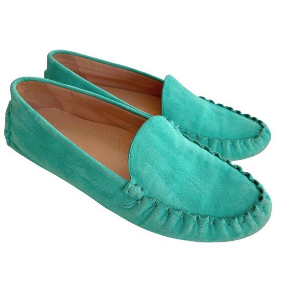 Cole Haan | Suede Driving Loafers | Turquoise Blue | 8.5 B | Casual Chic - Picture 1 of 11